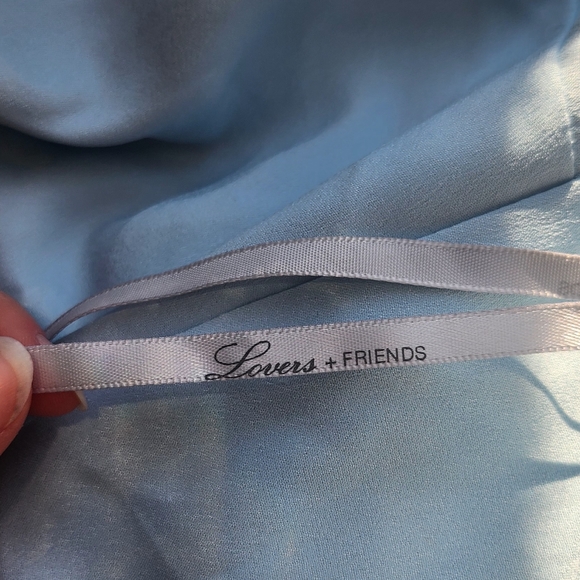 Baby Blue Wrap Dress by Lovers + Friends - Picture 6 of 7